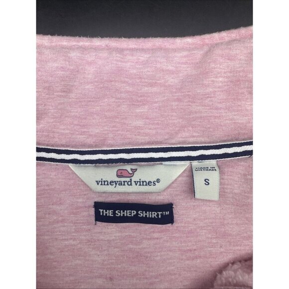 Vineyard Vines Womens Pink White Stripe 1/4 Zip Dreamcloth Shep Shirt Sz S Prep - Picture 7 of 10